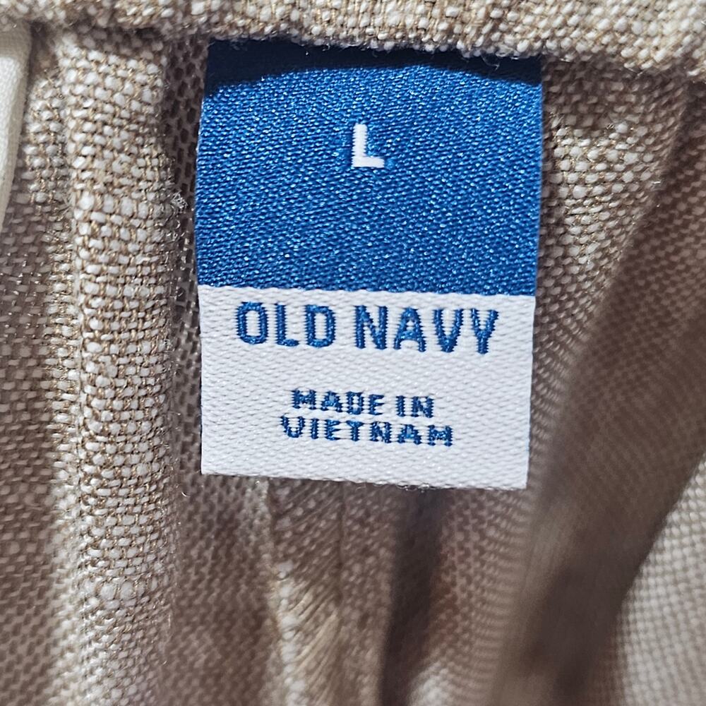 Old Navy Beige Linen Blend Tailored Shorts Size L - Picture 5 of 7